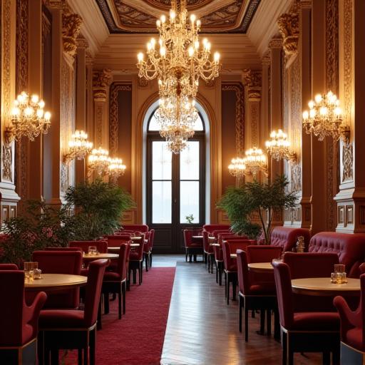 Elegantes Interieur eines Wiener Kaffeehauses